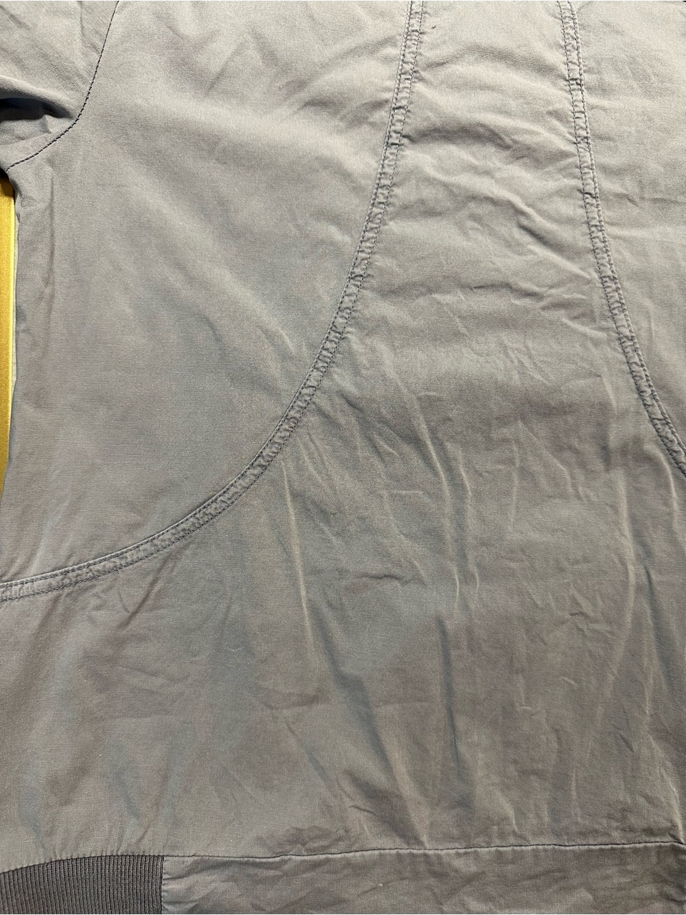 Wearables Gray Ruched Mesh Zip Jacket Size XS Utility Bomber - Picture 10 of 12